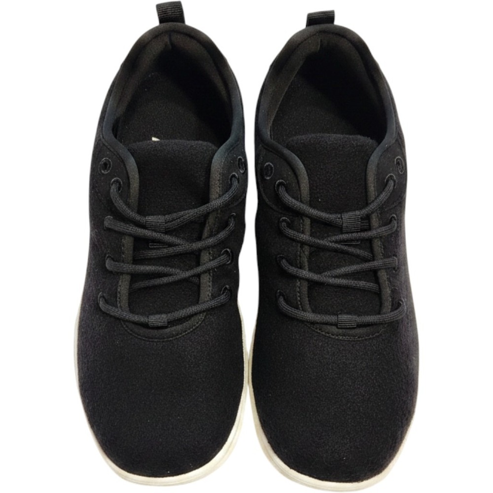 FLX Mens Wool Blend Training Sneakers Black White GSNKRM2W Size 9 Wide